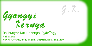 gyongyi kernya business card